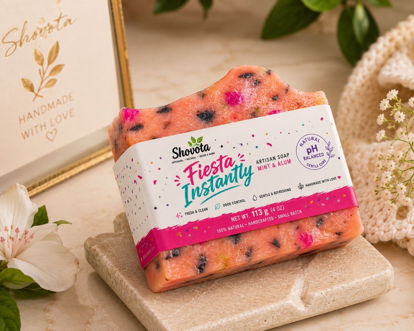 Fiesta Instantly - Mint & Alum Artisan Soap 113g