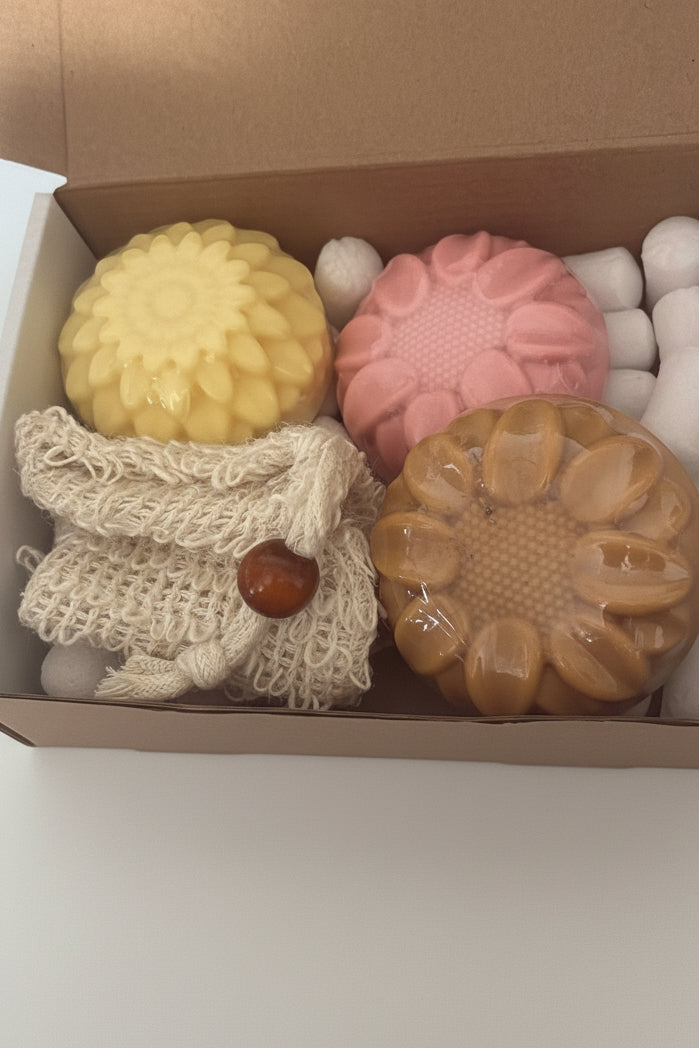 Chamomile, Turmeric & Mint with Alum Soap Set - The Perfect Trio