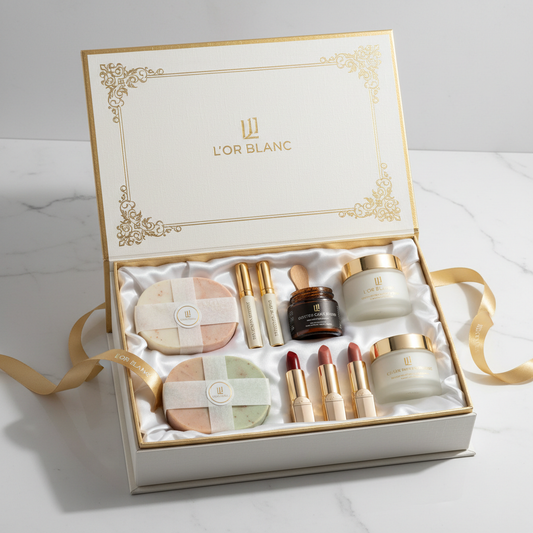 Caja Emprendedora Plus - Caja de regalo abierta con productos premium