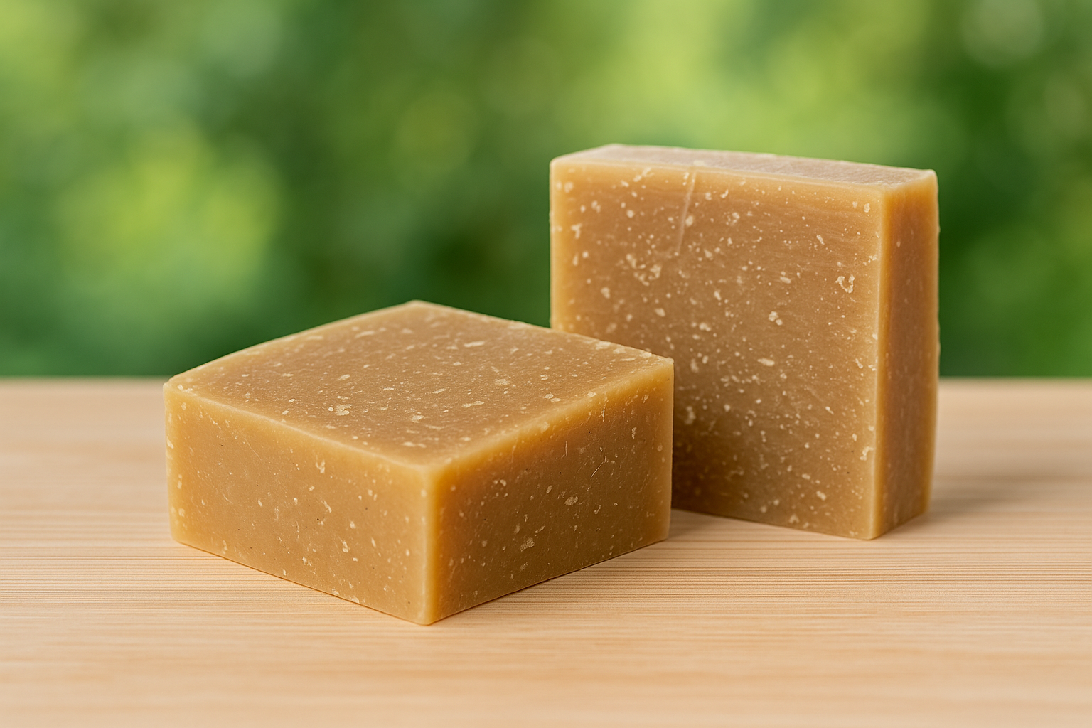 Handmade oatmeal and honey soap by SHOVOTA, showcasing a textured bar with natural ingredients for sensitive skin.