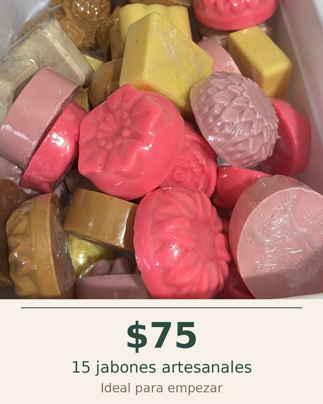 15 jabones artesanales Shovota $75 - lote
